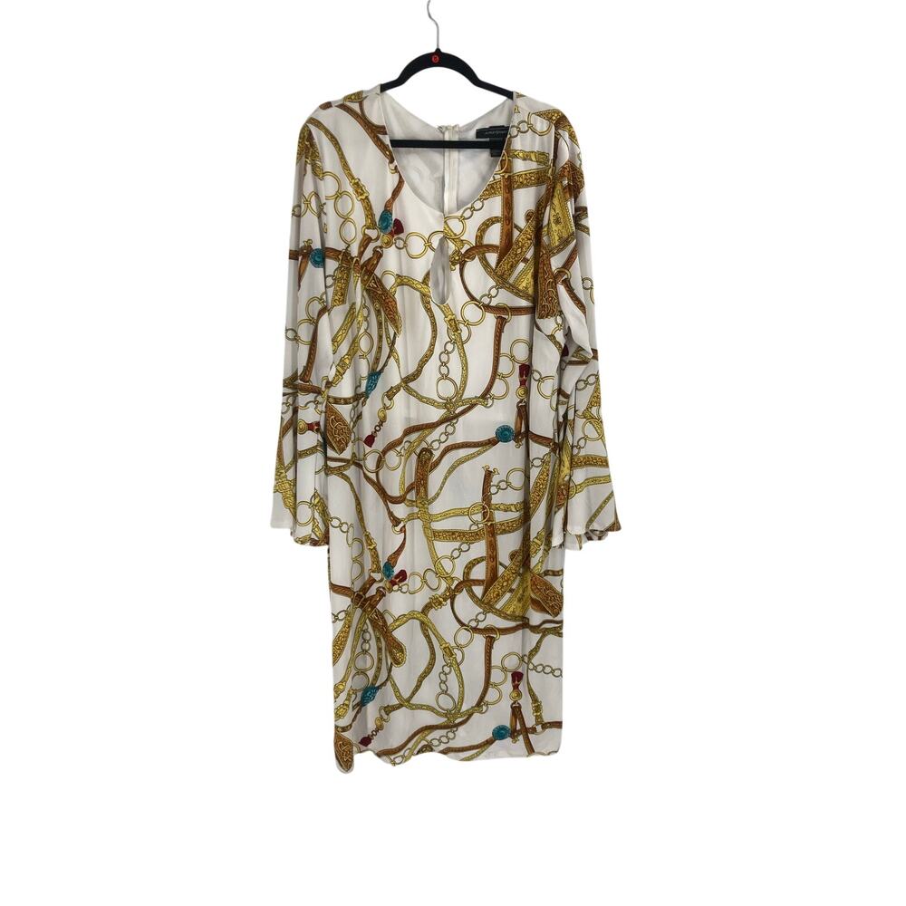 Ashely Stuart Equestrian Bridle Chain MIDI Dress Women’s 3X